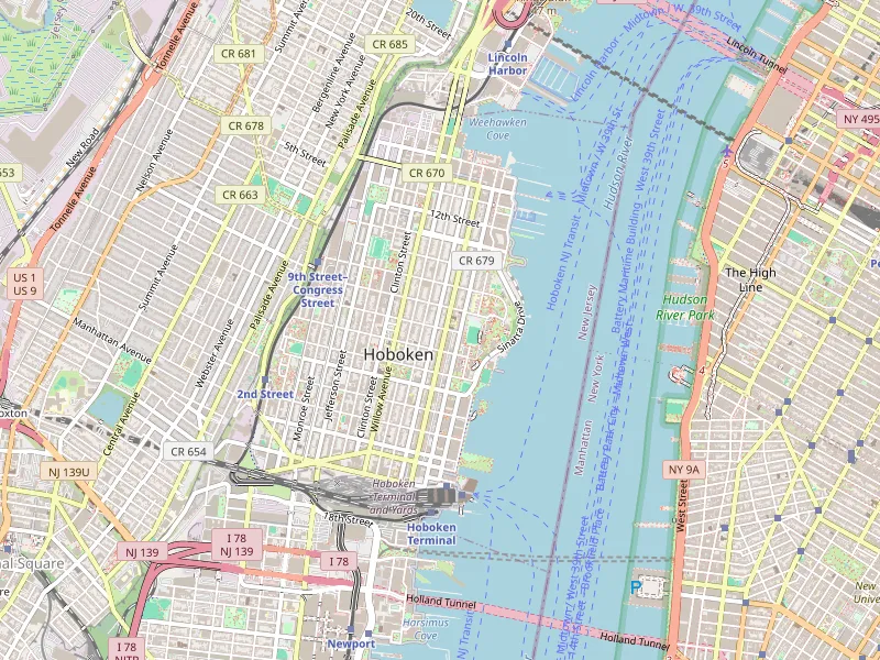 Descargar mapa de Hoboken