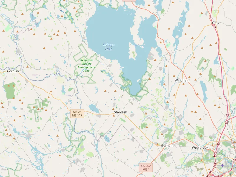 Download map of Standish