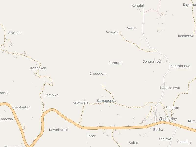 Download map of Cheborom