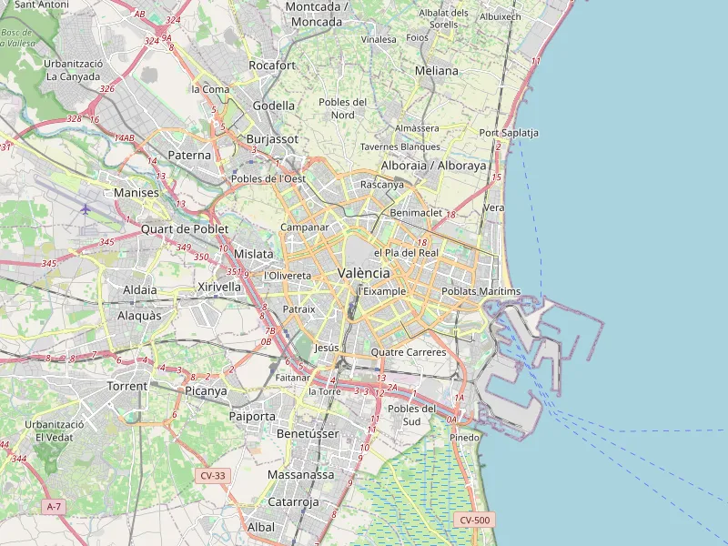 Download kaart van València