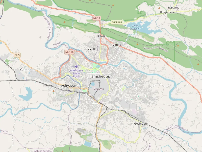 Stahnout mapu Jamshedpur