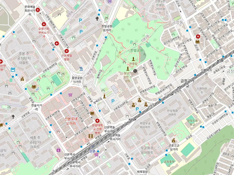 Download map of 군포시