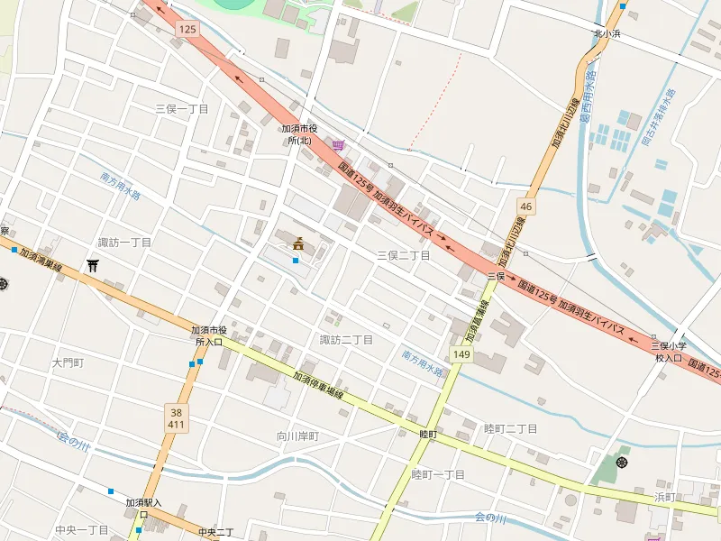 Download map of 加須市