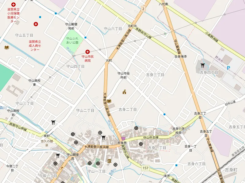 Download map of 守山市