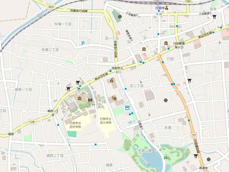 Download map of 行田市