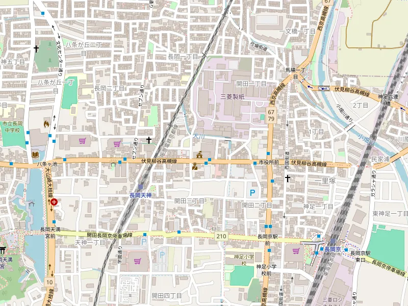 長岡京市 का नक्शा डाउनलोड करें