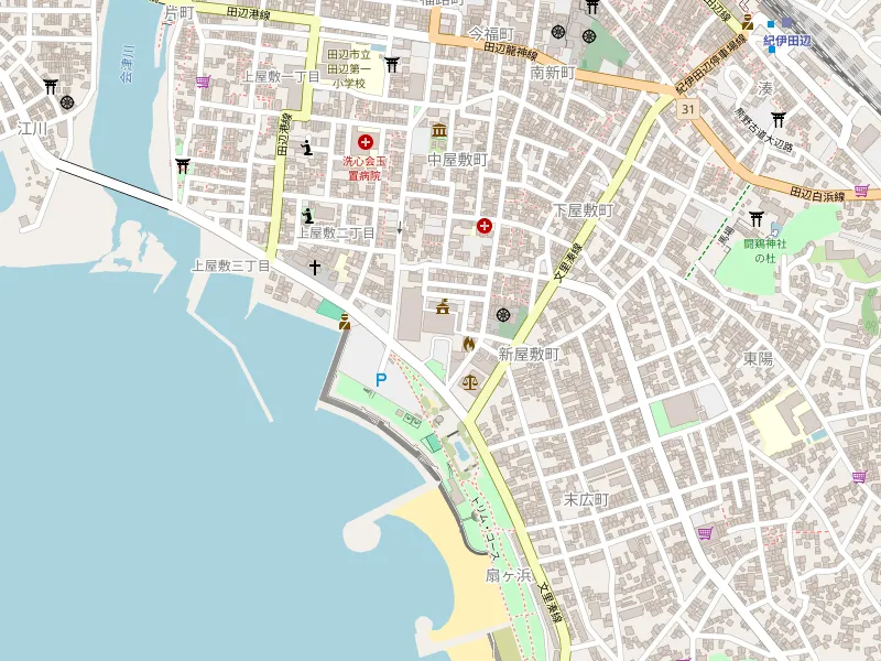 Download map of 田辺市
