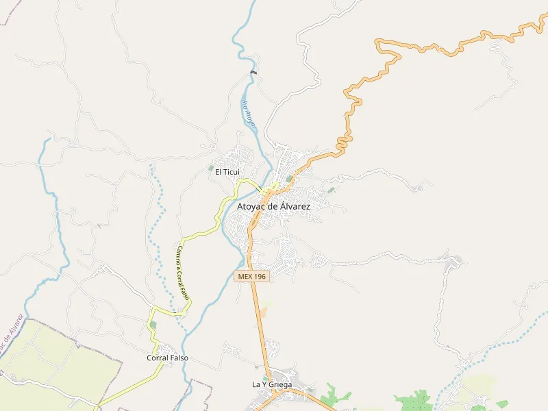 Karte von Atoyac de Álvarez herunterladen
