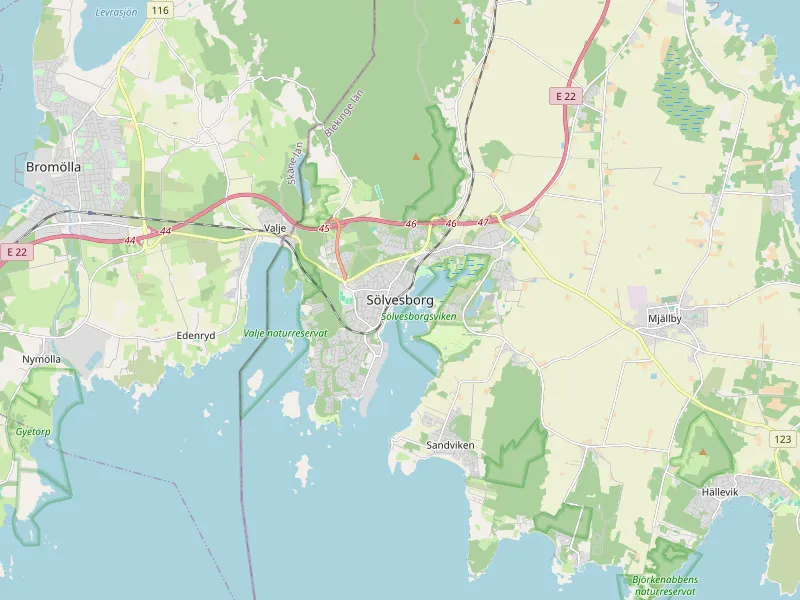 Karte von Sölvesborg herunterladen