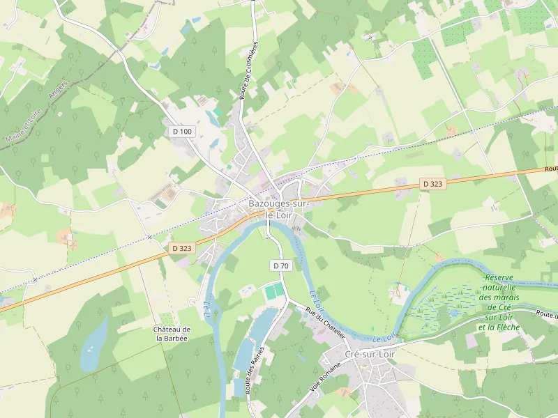 Karte von Bazouges-sur-le-Loir herunterladen