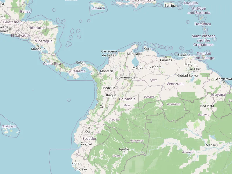 Descargar mapa de Colombia