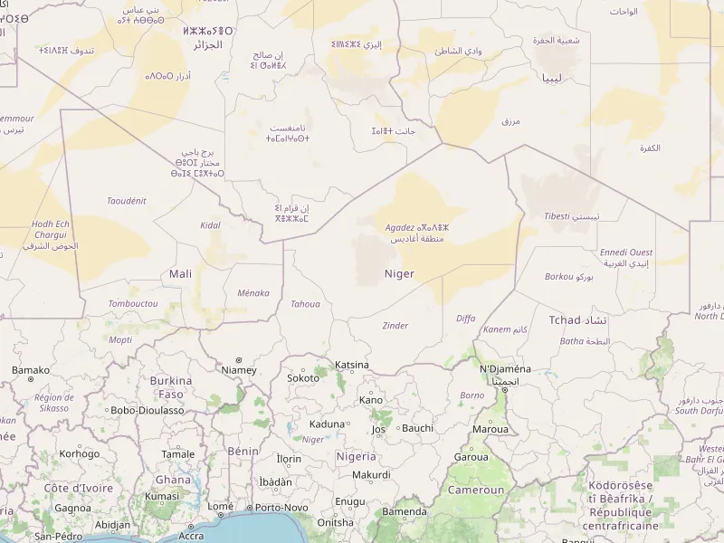 Nigerの地図をダウンロード