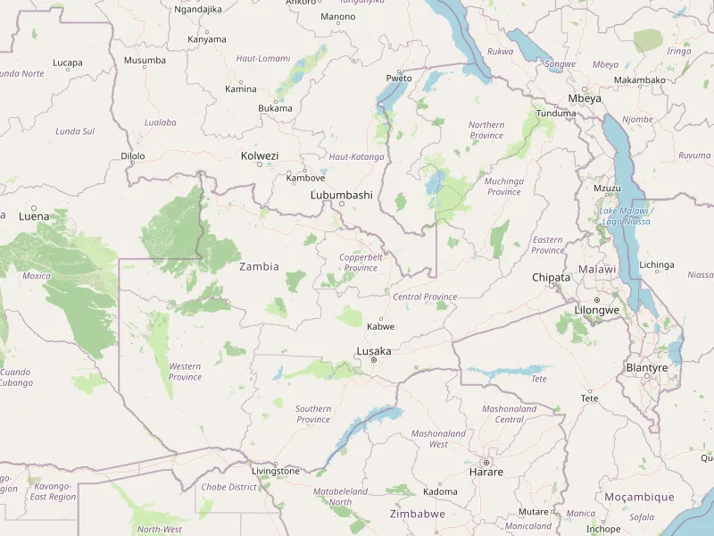 Download map of Zambia