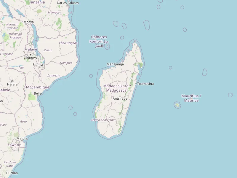 Madagascar का नक्शा डाउनलोड करें