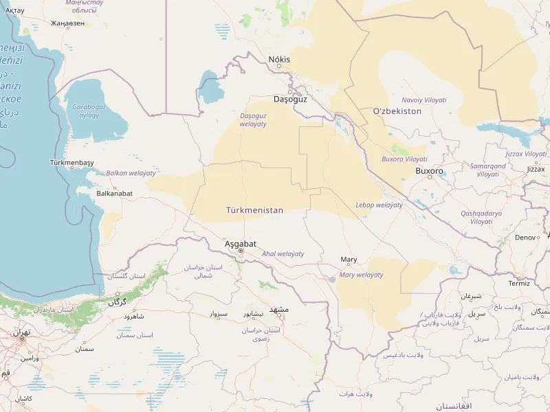 Scarica mappa di Turkmenistan