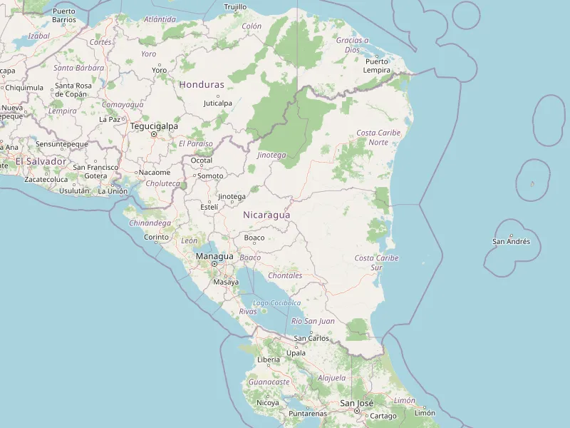 Download map of Nicaragua