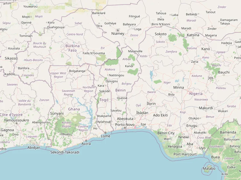 Benin 지도 다운로드