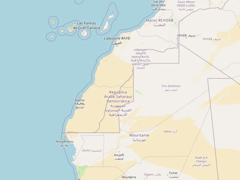 تحميل خريطة Western Sahara