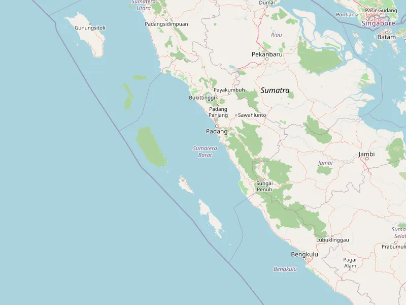 Télécharger la carte de Sumatra occidental