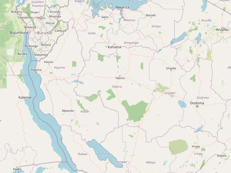 Download map of Tabora Region