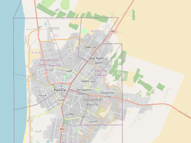 Nouakchott-Nord Regionの地図をダウンロード