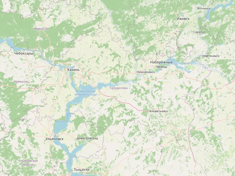 Télécharger la carte de Tatarstan