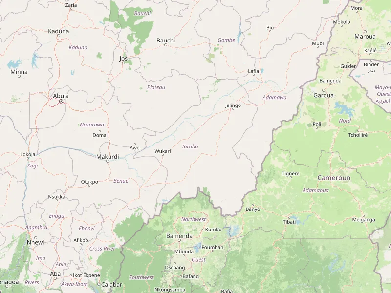 Taraba State terkep letoltese