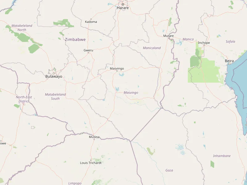 Karte von Provinz Masvingo herunterladen