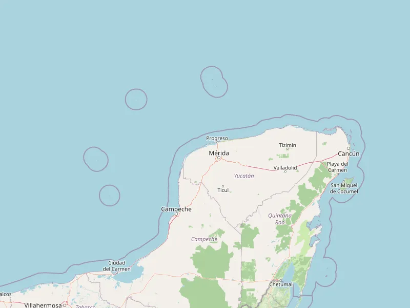Stahnout mapu Yucatán