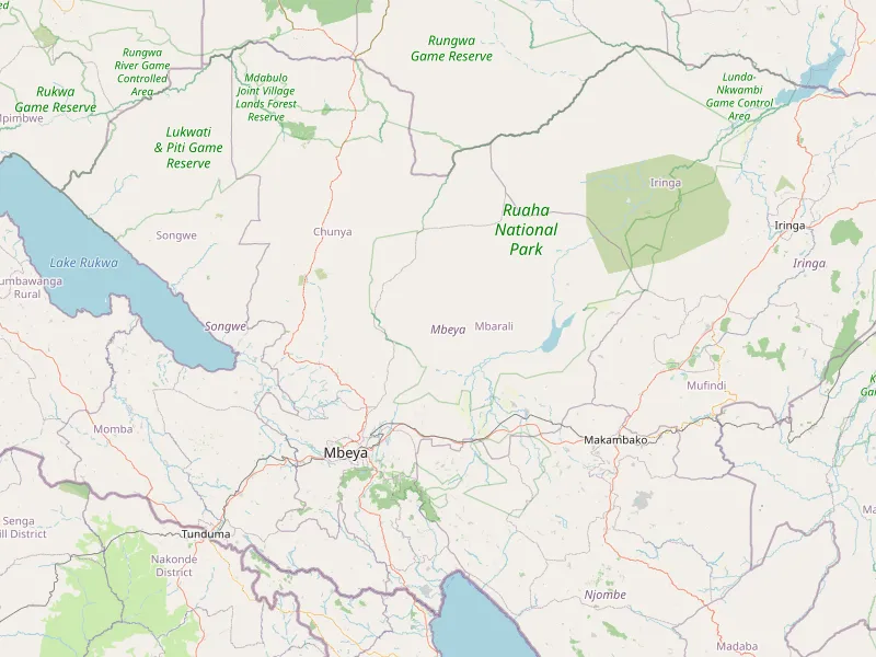 Descargar mapa de Región de Mbeya