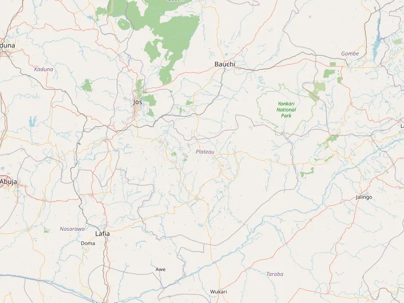 Stahnout mapu Plateau State