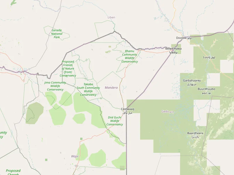 Karte von Mandera County herunterladen