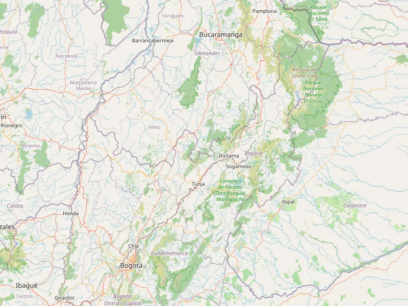 Boyacáの地図をダウンロード