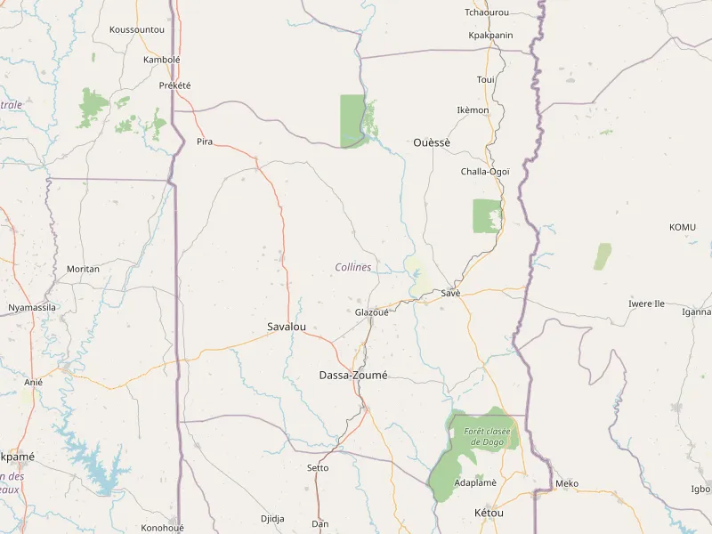 Collines Department का नक्शा डाउनलोड करें