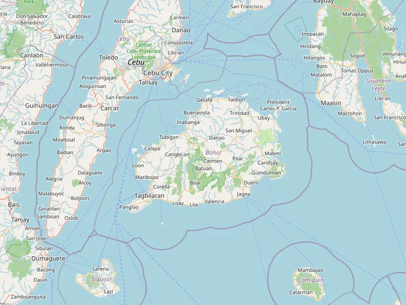 Télécharger la carte de Bohol