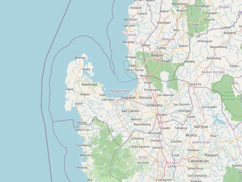 Télécharger la carte de Pangasinan