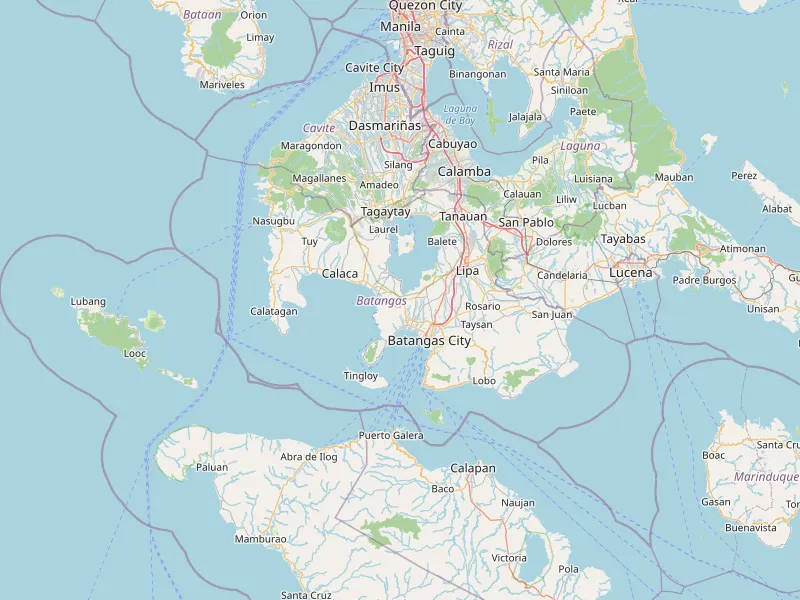 Batangasの地図をダウンロード
