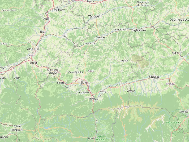 Download kaart van Sibiu