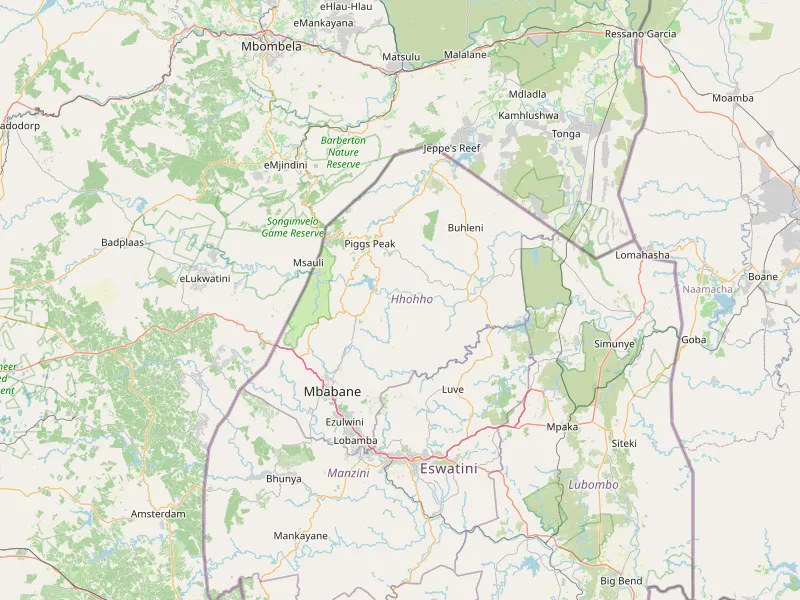 Stahnout mapu Hhohho Region