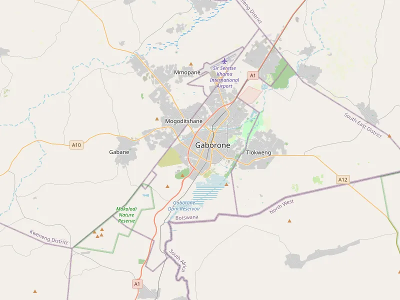 Download map of Gaborone