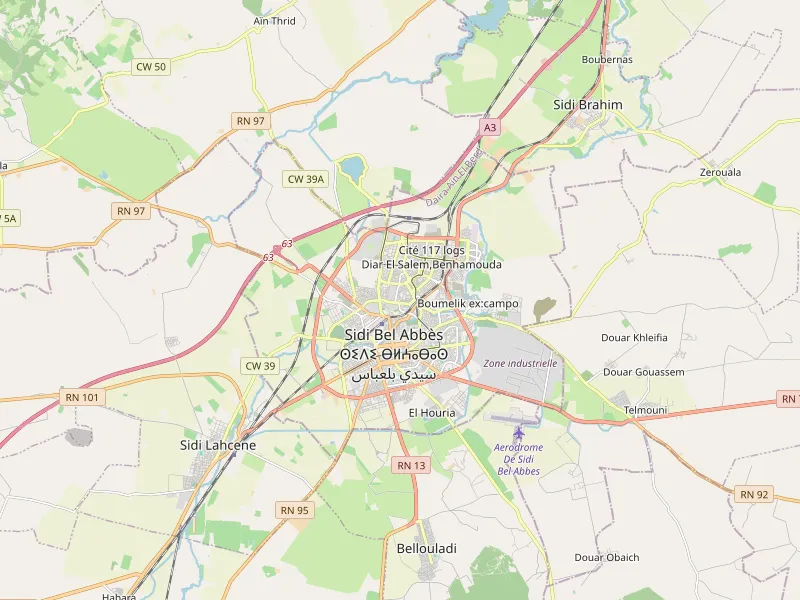 Download map of Sidi Bel Abbès