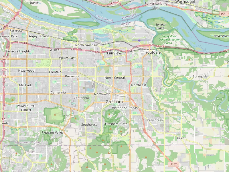 Download map of Gresham