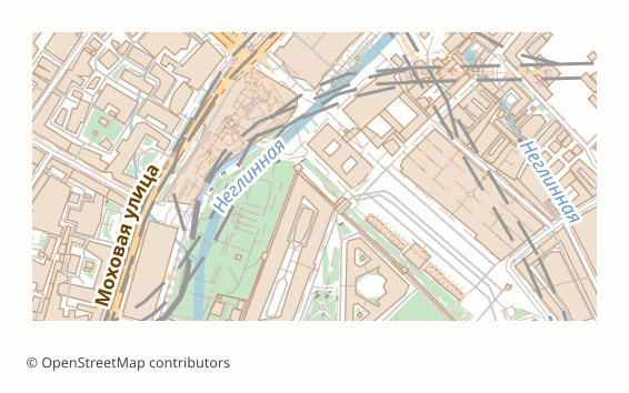 Example 3MF export (central Moscow, 1x0.5 km)