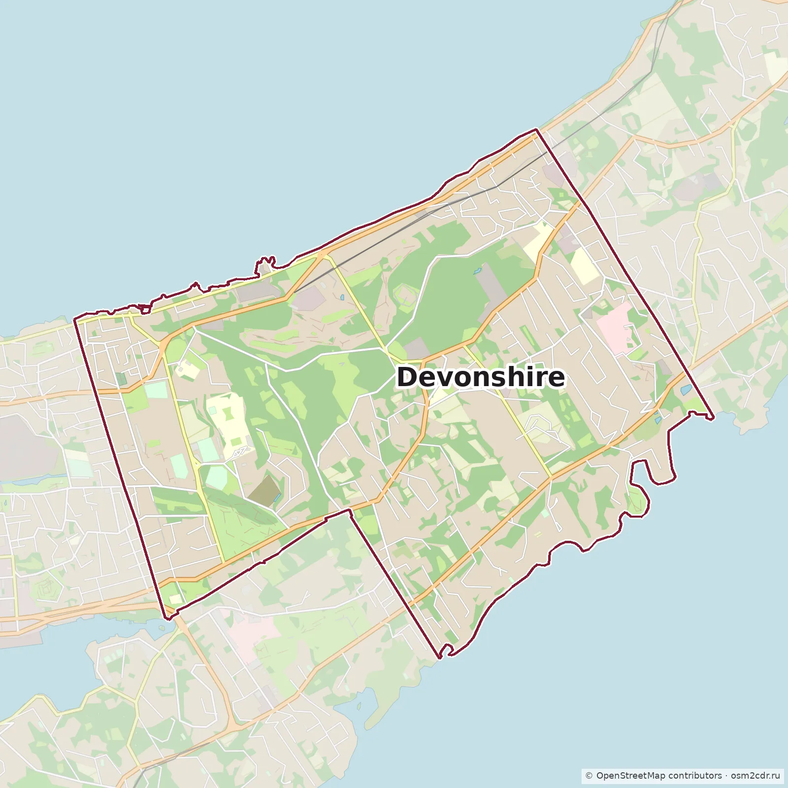 Map of Devonshire: standard Map of Devonshire: standard