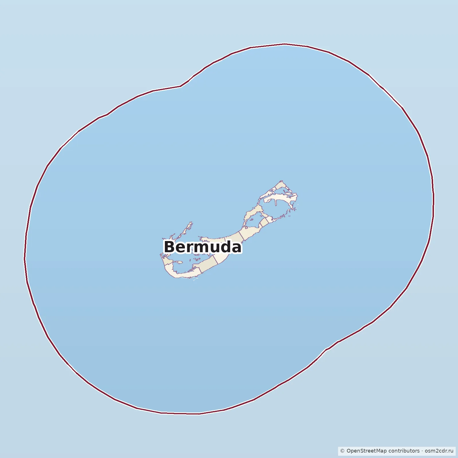 Map of Bermudes: standard