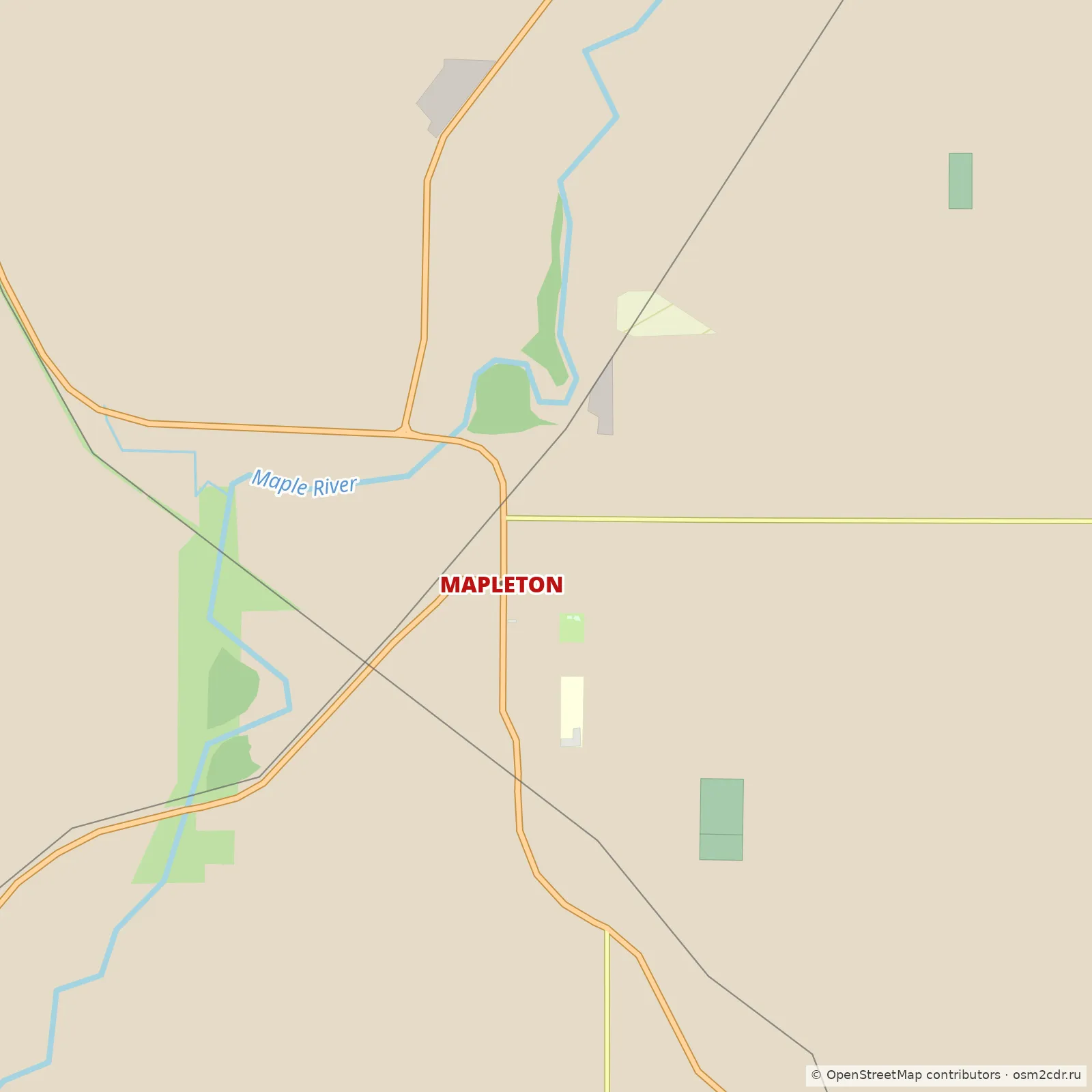 Map of Mapleton: standard Map of Mapleton: standard