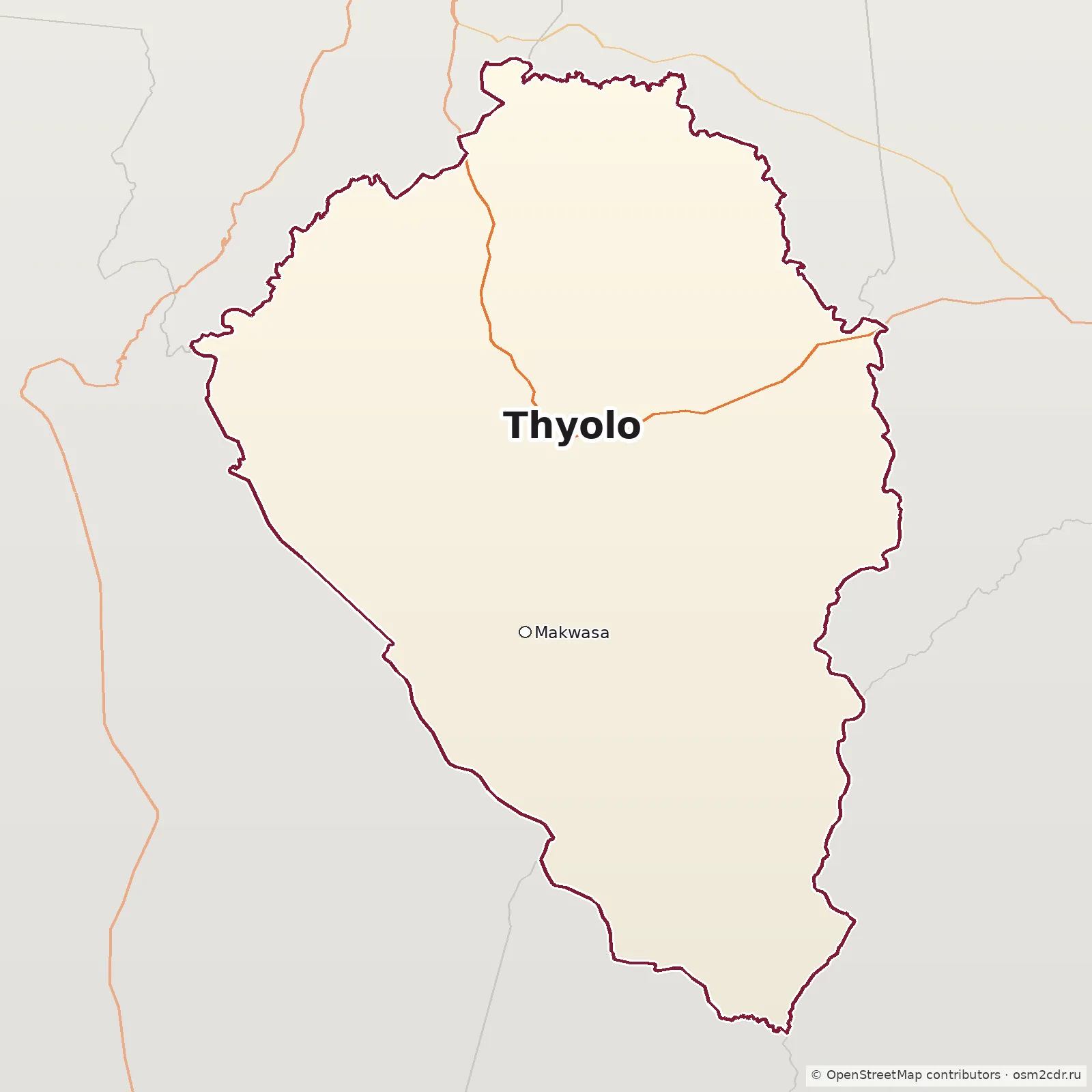 Map of Thyolo: standard Map of Thyolo: standard