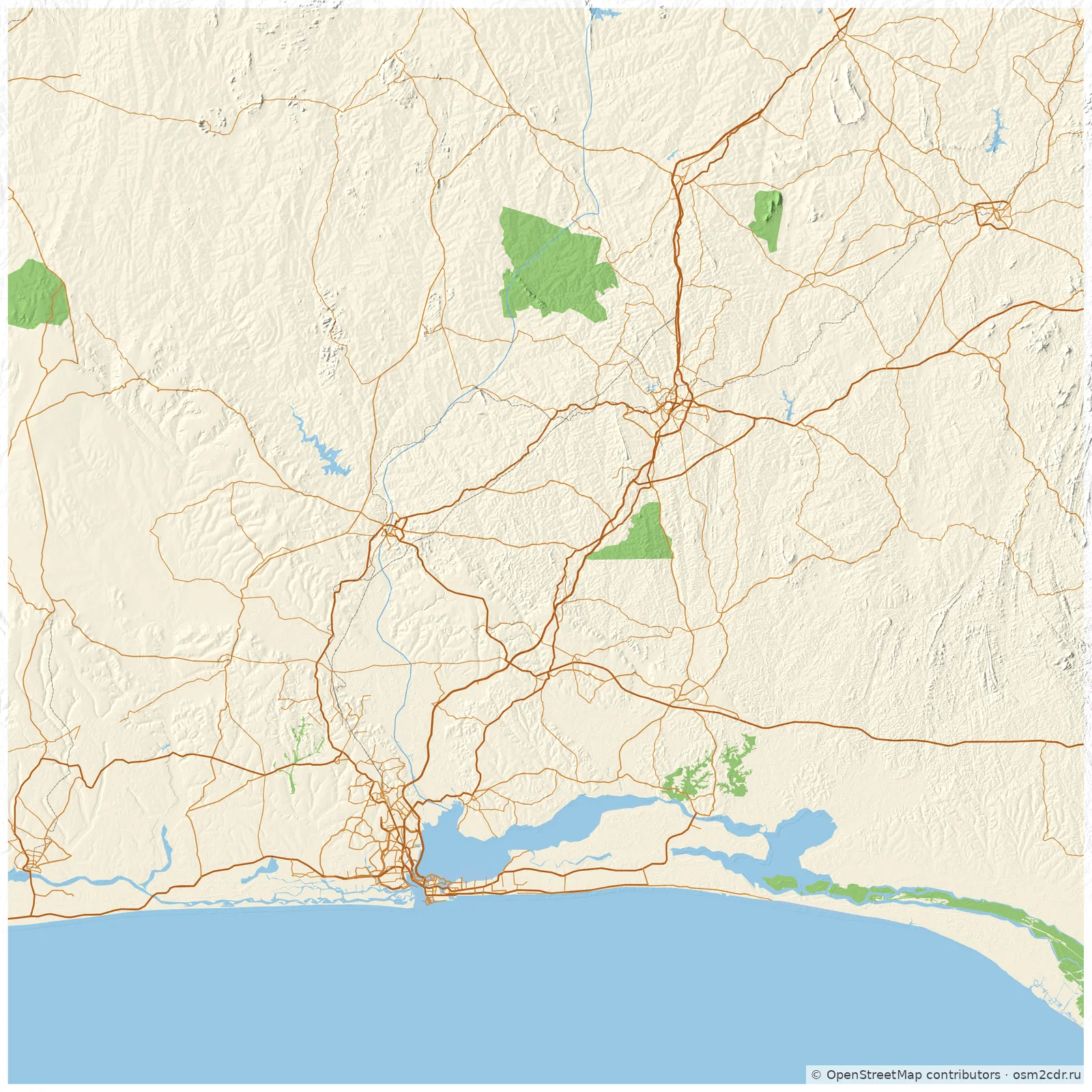 Map of Ogun State: standard Map of Ogun State: standard