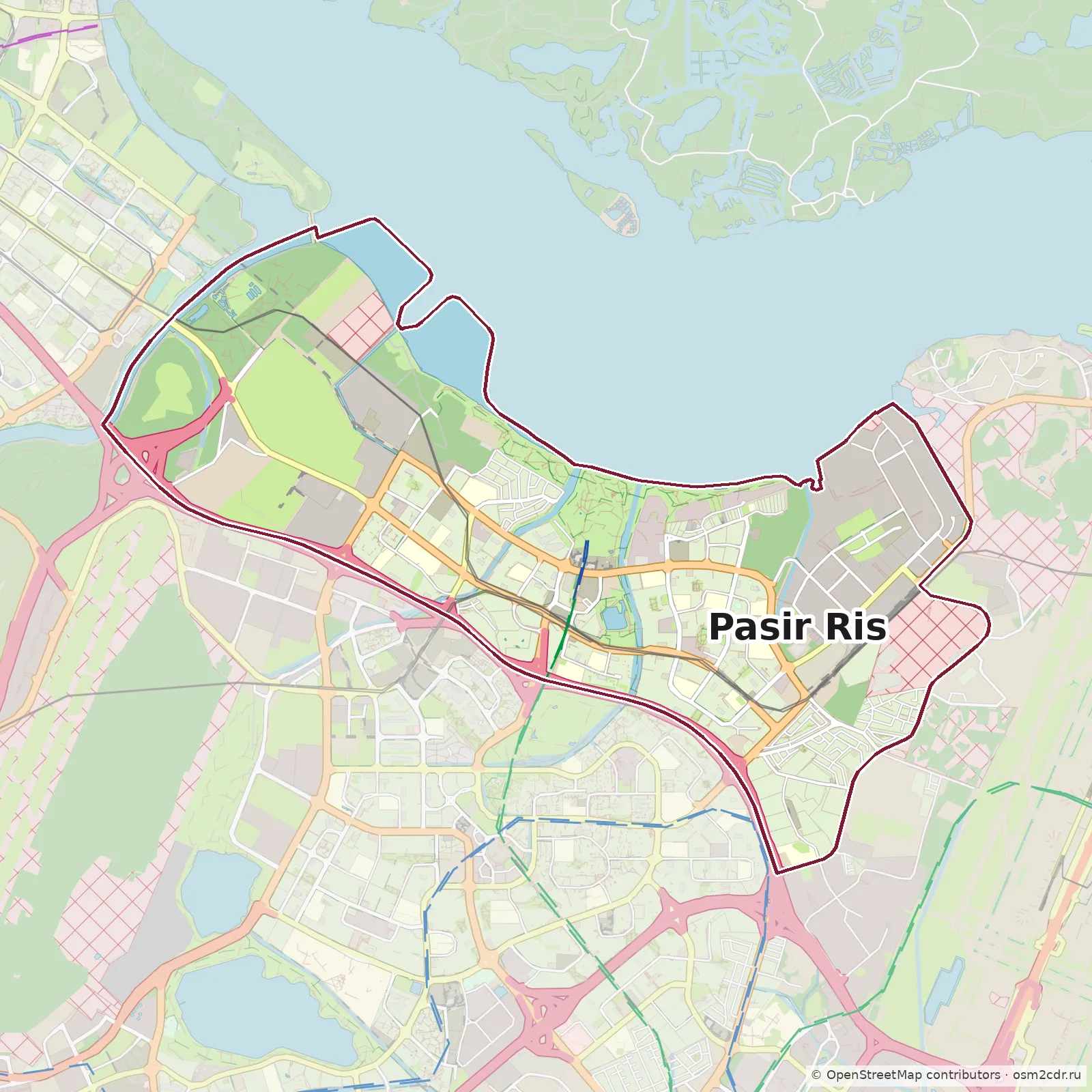 Map of Pasir Ris: standard