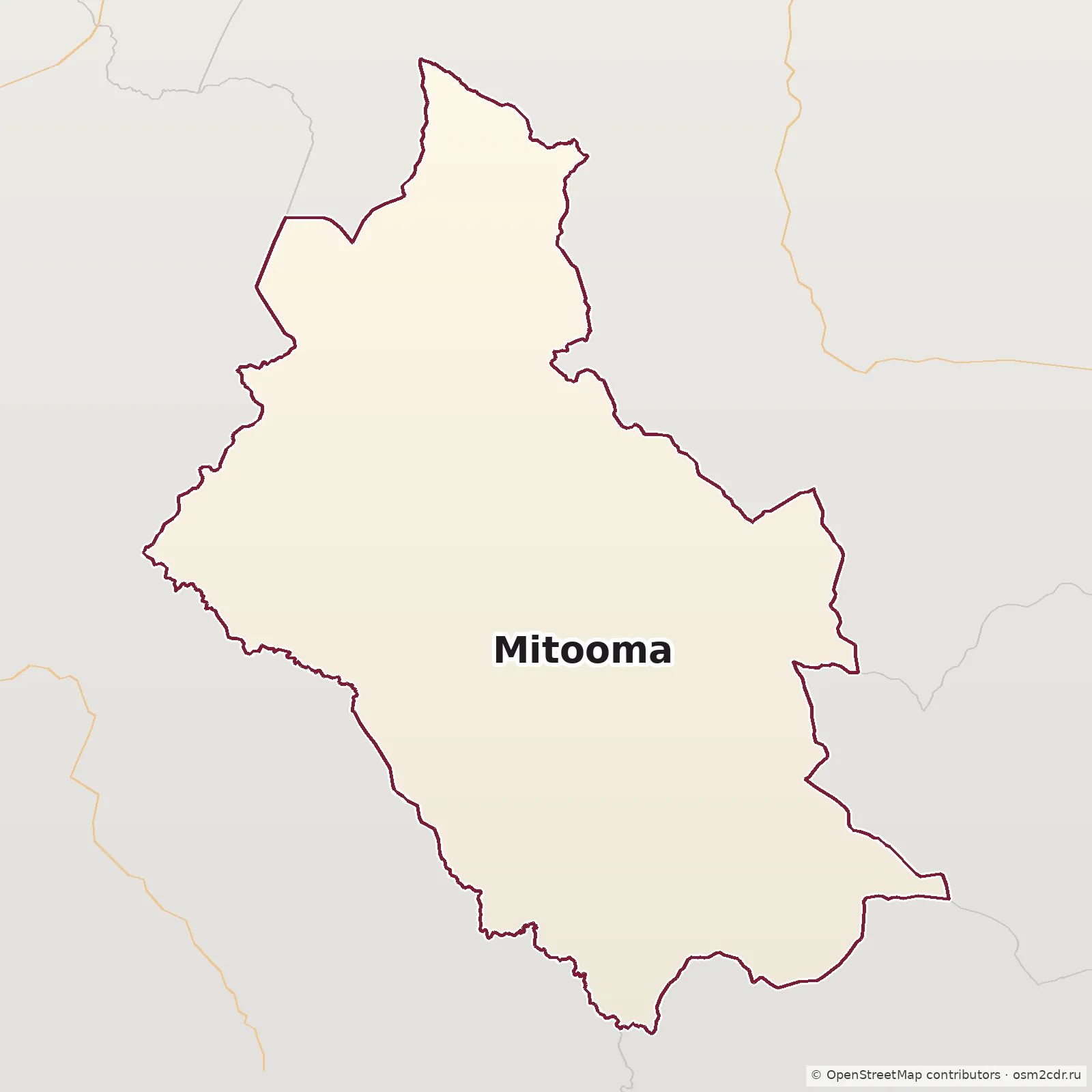 Map of Mitooma: standard Map of Mitooma: standard